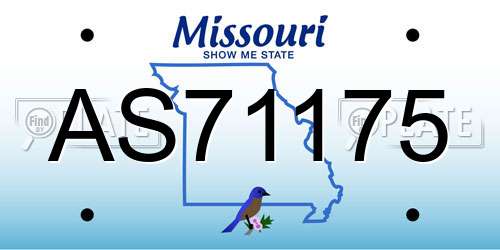 AS71175 Missouri License Plate