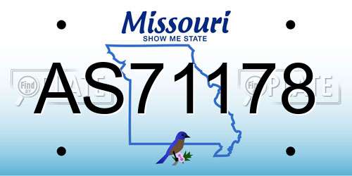 AS71178 Missouri License Plate
