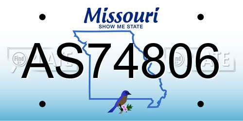 AS74806 Missouri License Plate