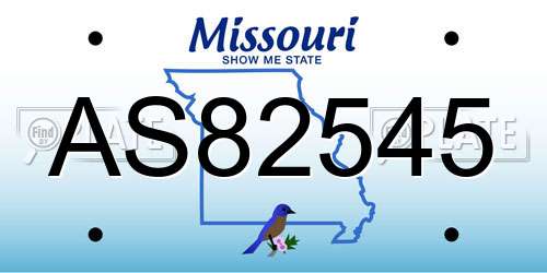 AS82545 Missouri License Plate