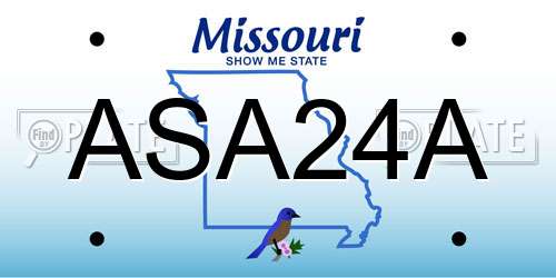 ASA24A Missouri License Plate