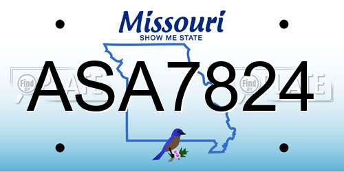 ASA7824 Missouri License Plate