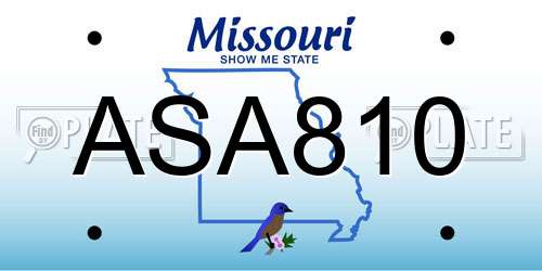 ASA810 Missouri License Plate