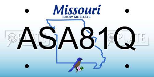 ASA81Q Missouri License Plate