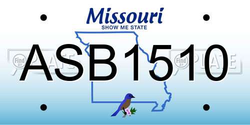 ASB1510 Missouri License Plate