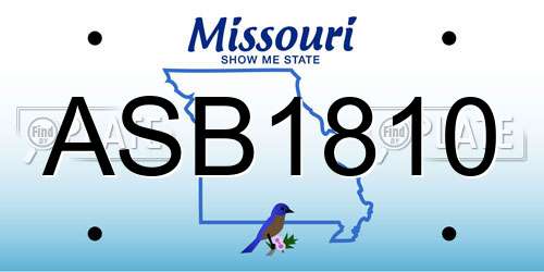 ASB1810 Missouri License Plate