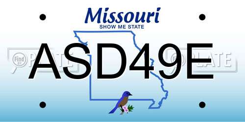 ASD49E Missouri License Plate
