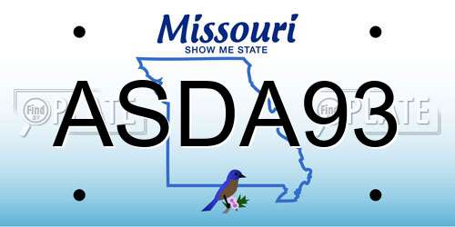 ASDA93 Missouri License Plate