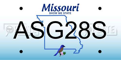 ASG28S Missouri License Plate