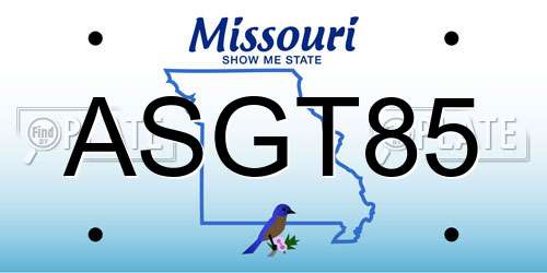 ASGT85 Missouri License Plate