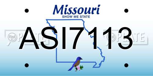 ASI7113 Missouri License Plate