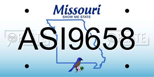 ASI9658 Missouri License Plate