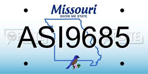 ASI9685 Missouri License Plate