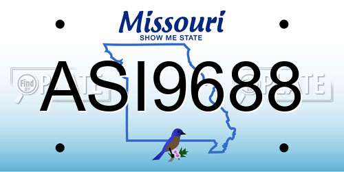 ASI9688 Missouri License Plate