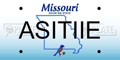 ASITIIE Missouri License Plate
