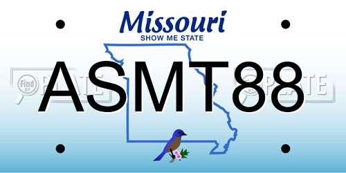 ASMT88 Missouri License Plate