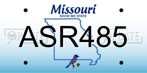 ASR485 Missouri License Plate