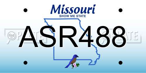 ASR488 Missouri License Plate