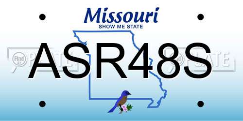 ASR48S Missouri License Plate