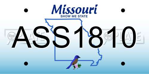 ASS1810 Missouri License Plate