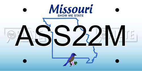 ASS22M Missouri License Plate