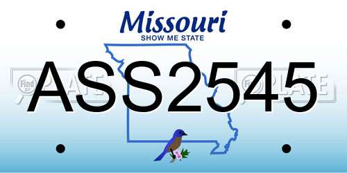 ASS2545 Missouri License Plate
