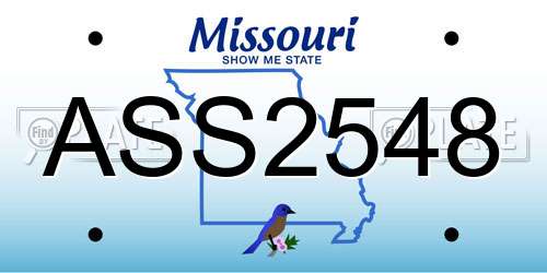 ASS2548 Missouri License Plate