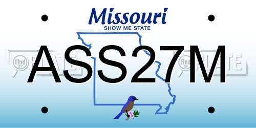 ASS27M Missouri License Plate