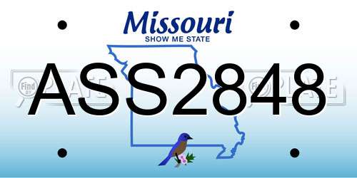 ASS2848 Missouri License Plate