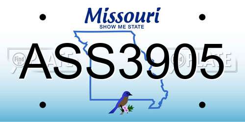 ASS3905 Missouri License Plate
