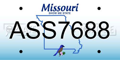 ASS7688 Missouri License Plate