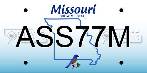 ASS77M Missouri License Plate
