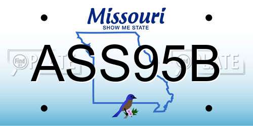 ASS95B Missouri License Plate