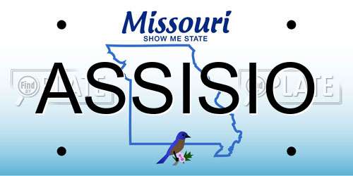 ASSISIO Missouri License Plate