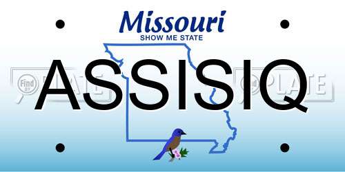 ASSISIQ Missouri License Plate