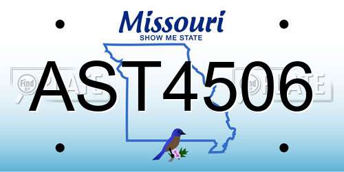 AST4506 Missouri License Plate