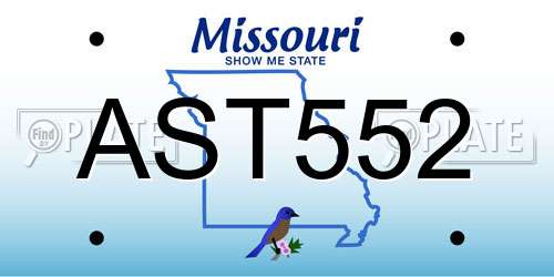 AST552 Missouri License Plate