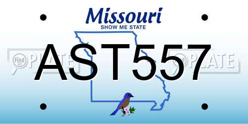 AST557 Missouri License Plate