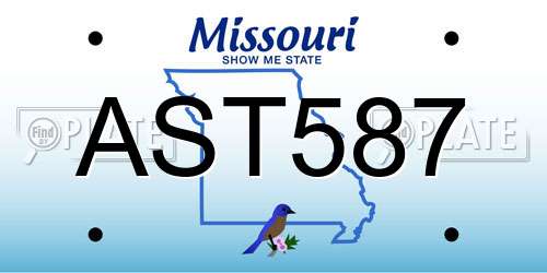 AST587 Missouri License Plate