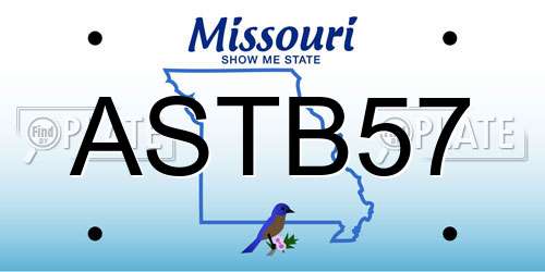 ASTB57 Missouri License Plate