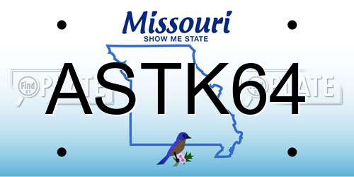 ASTK64 Missouri License Plate