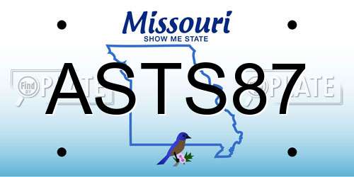ASTS87 Missouri License Plate