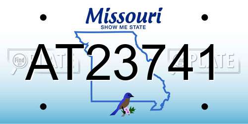 AT23741 Missouri License Plate