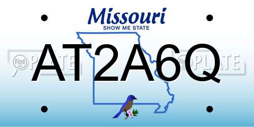 AT2A6Q Missouri License Plate