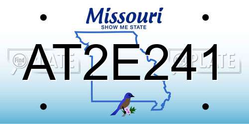 AT2E241 Missouri License Plate