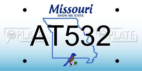 AT532 Missouri License Plate