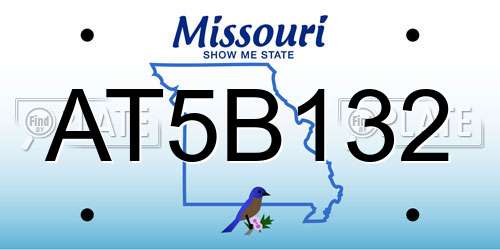 AT5B132 Missouri License Plate