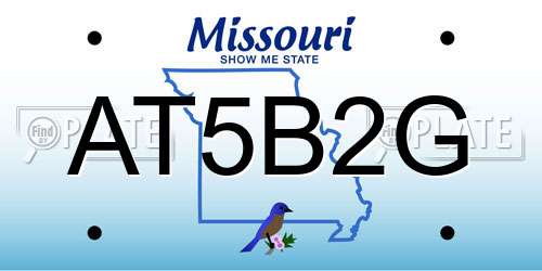 AT5B2G Missouri License Plate