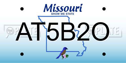AT5B2O Missouri License Plate