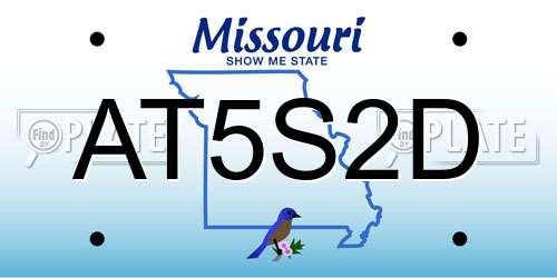 AT5S2D Missouri License Plate